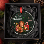 Custom Christmas Elf Keepsake For Kids - Personalized Glass Ornament