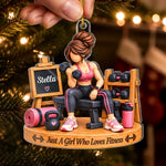 Custom Fitness Lover Christmas Keepsake - Personalized Acrylic Ornament