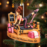 Custom Pilates Lover Christmas Keepsake - Personalized Acrylic Ornament