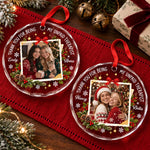 Custom Photo Unpaid Therapist Christmas Gifts – Personalized Glass Ornament