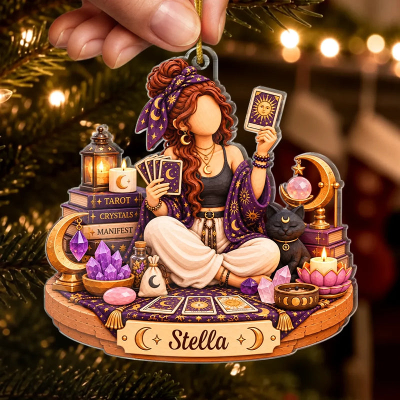 Custom Tarot Lover Christmas Keepsake - Personalized Acrylic Ornament
