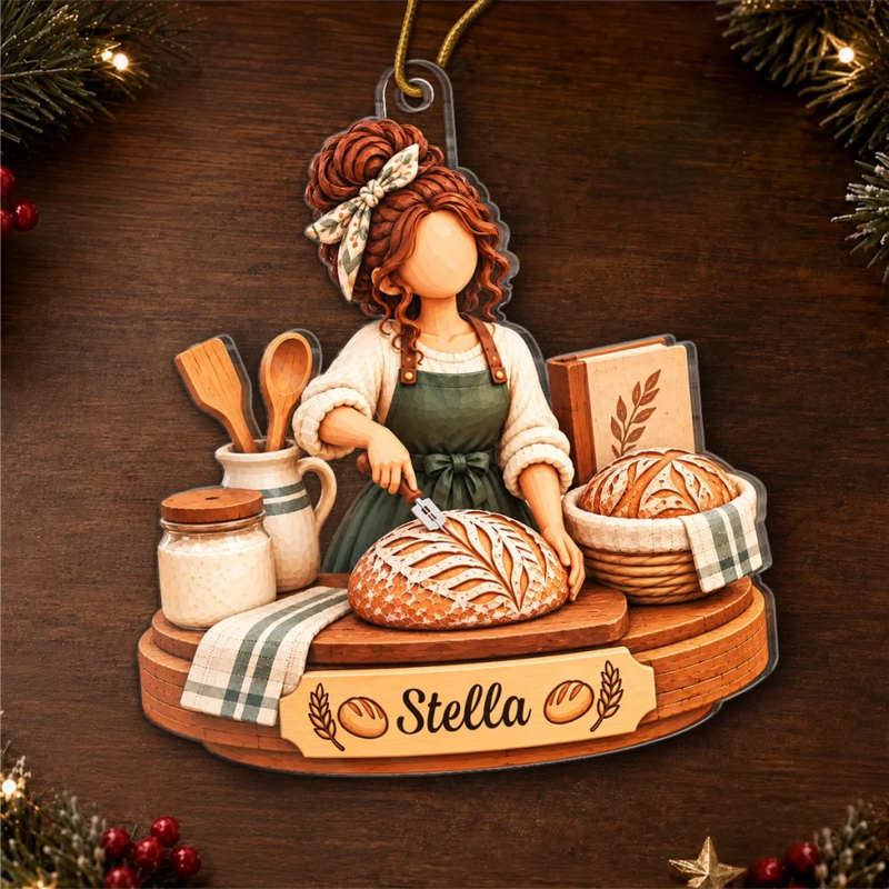 Custom Bread Baker Christmas Keepsake - Personalized Acrylic Ornament