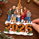 Custom Photo 2026 Family Keepsake - Personalized Acrylic Ornament - Our Merriest Moments