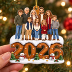 Custom Photo 2026 Family Keepsake - Personalized Acrylic Ornament - Our Merriest Moments