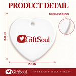 Personalized Heart Ceramic Ornament – Housewarming Gifts For New Homeowners – New Home New Memories