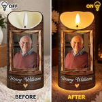 Custom Photo Memorial Gifts with Memorial Calendar – Personalized LED Candle