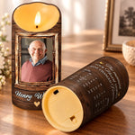 Custom Photo Memorial Gifts with Memorial Calendar – Personalized LED Candle