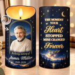 Custom Photo Starry Night Memorial Gifts – Personalized LED Candle
