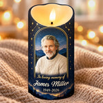 Custom Photo Starry Night Memorial Gifts – Personalized LED Candle