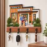 Custom Photo Family Gifts for New Home – Personalized Wooden Key Holder