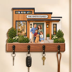 Custom Photo Family Gifts for New Home – Personalized Wooden Key Holder