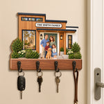 Custom Photo Family Gifts for New Home – Personalized Wooden Key Holder