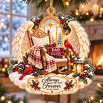 Custom Christmas Angel Memorial Keepsake - Personalized Acrylic Ornament