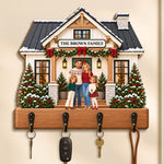 Custom Family Home Christmas Decor - Personalized Wooden Key Holder