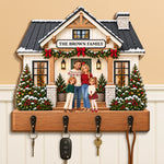 Custom Family Home Christmas Decor - Personalized Wooden Key Holder