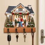 Custom Family Home Christmas Decor - Personalized Wooden Key Holder