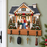 Custom Family Home Christmas Decor - Personalized Wooden Key Holder