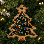 Custom Name Christmas Tree Lights Family Gifts - Personalized Acrylic Ornament