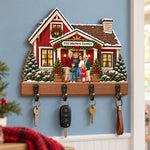 Custom Holiday Home Memories For Family - Personalized Wooden Key Holder