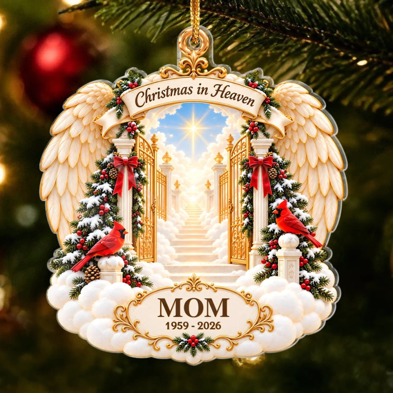 Custom Memorial Christmas Gifts for Family - Personalized Acrylic Ornament