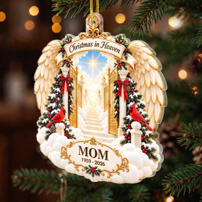 Custom Memorial Christmas Gifts for Family - Personalized Acrylic Ornament