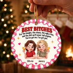 Custom Name Best Friend Christmas Gifts for Women - Personalized Ceramic Ornament