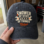Custom Name Gifts For Men, Fixers - Personalized Washed Cap - Fixer Of Things