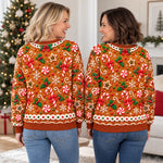Custom Funny Naughty Gingerbread Christmas Gifts for Women - Personalized Ugly Sweatshirt