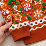 Custom Funny Naughty Gingerbread Christmas Gifts for Women - Personalized Ugly Sweatshirt