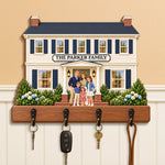 Custom Family Name House Gifts for Families - Personalized Wooden Key Holder