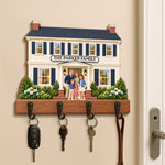 Custom Family Name House Gifts for Families - Personalized Wooden Key Holder
