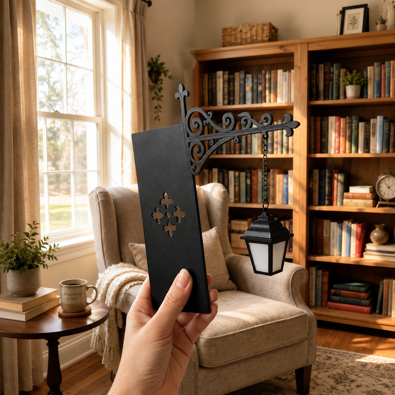 Bookshelf Lantern Light - Gifts For Book Lovers, Bookworms, Readers - Cozy Book Nook Decor