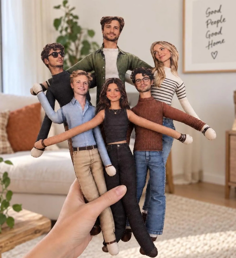 Custom Photo Bestie Gifts for Sisters, Coworkers And Family - Personalized Ugly Poseable Funny Doll - Side By Side Always