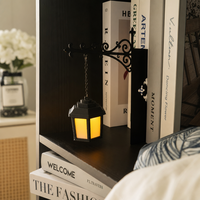 Bookshelf Lantern Light - Gifts For Book Lovers, Bookworms, Readers - Cozy Book Nook Decor